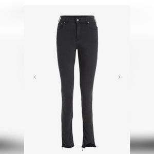 SEROYA Maya Jeans High Rise Skinny Ash Raw Edge New Size 26